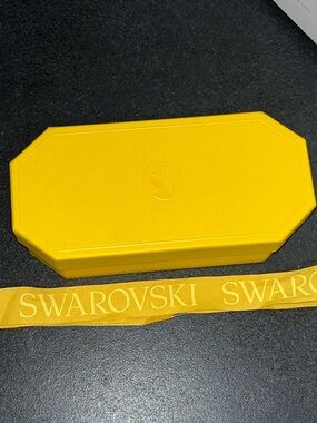 Swarovski Yellow sunglasses /storage Box with Branded Ribbon